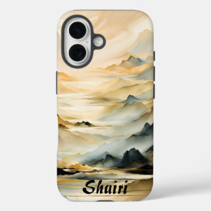 Coque Pour iPhone 16 Paysage montagnard Abstrait