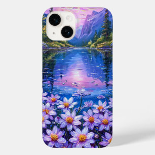 Coque Pour iPhone 14 Paysage Naturel Scénique Lac de Montagne Esthétiqu