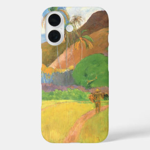 Coques iPhone 16 Paysage tahitien, Montagnes Tahiti, Paul Gauguin