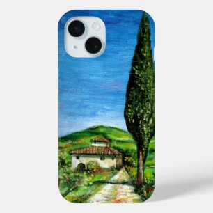COQUE POUR iPhone 15 PAYSAGE TOSCANE / ANCIENNE FERME EN CHIANTI