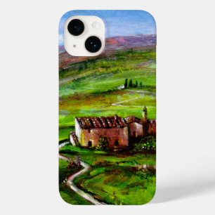 COQUE POUR iPhone 14 PAYSAGE TOSCANE AUX COLLINES VERTES