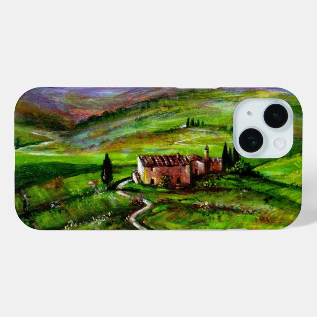 COQUES Case-Mate iPhone PAYSAGE TOSCANE AUX COLLINES VERTES (Verso (horizontal))