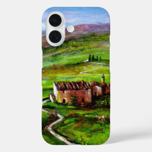 COQUES iPhone 16  PAYSAGE TOSCANE AUX COLLINES VERTES