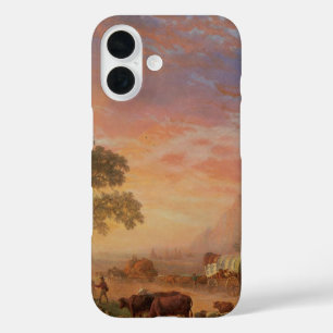 Coque Pour iPhone 16 Paysage Vintage, Oregon Trail par Bierstadt