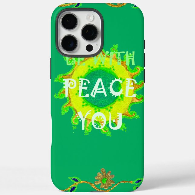 Coques Case-Mate iPhone Peace Be With You : Inspirant Vert et Jaune (Verso)