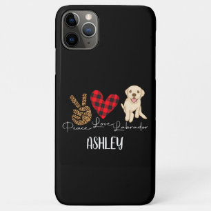 Case-Mate iPhone Case Peace Love Labrador Retriever Plaid Cute Amoureux 