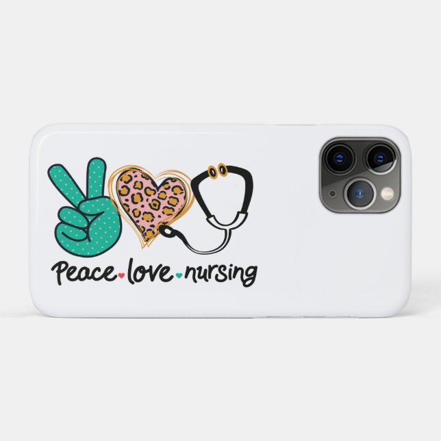 Coques Case-Mate iPhone Peace Love Nuring (Dos (Horizontal))