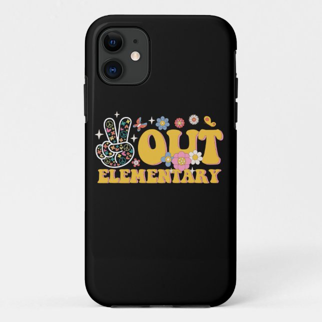 Coques Case-Mate iPhone Peace Out Élémentaire Super Dernier Jour De L'Écol (Dos)