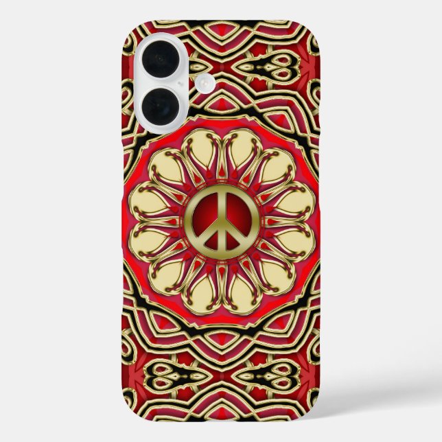 Coques Case-Mate iPhone Peace Sign Pink Sun iPhone 4 Case (Verso)