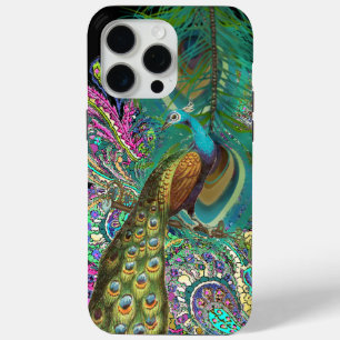 Coque iPhone 15 Pro Max Peacock Art Déco