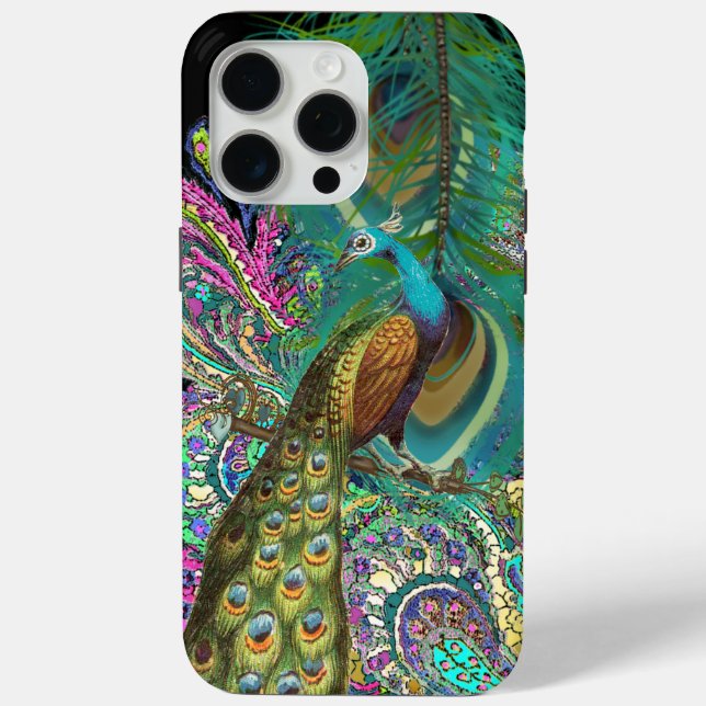 Coques Case-Mate iPhone Peacock Art Déco (Verso)