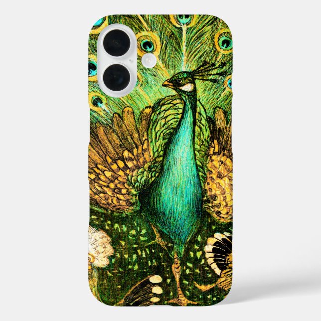 Coques Case-Mate iPhone Peacock et poulets Art nouveau néerlandais (Verso)