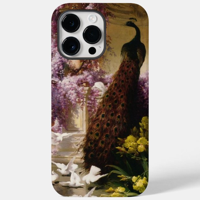 Coques Case-Mate iPhone Peacock et Wisteria vintage (Verso)