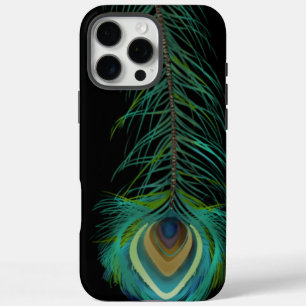 Coques iPhone 16 Pro Max Peacock Feather Vous Choisissez Couleur Arrière - 