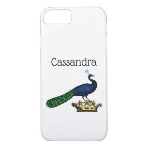 Coque Case-Mate Pour iPhone Peacock héraldique Vintage stylisé sur Couronne C