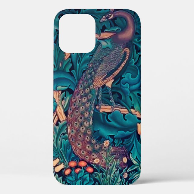 Coques Case-Mate iPhone Peacock in the Forest, William Morris (Verso)