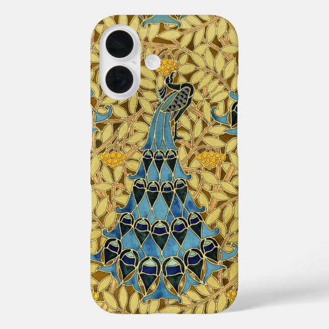 Coques Case-Mate iPhone Peacocks Birds Rowan Trees Art Nouveau (Verso)