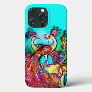 Case-Mate iPhone Case PEACOCKS EN AMOUR Rouge Turquoise Bleu