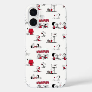 Coque Pour iPhone 16 PEANUTS   Motif rouge et noir