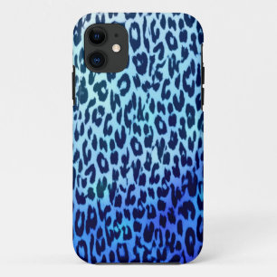 Coque iPhone 11 Peau de fourrure de poster de animal de bleu de