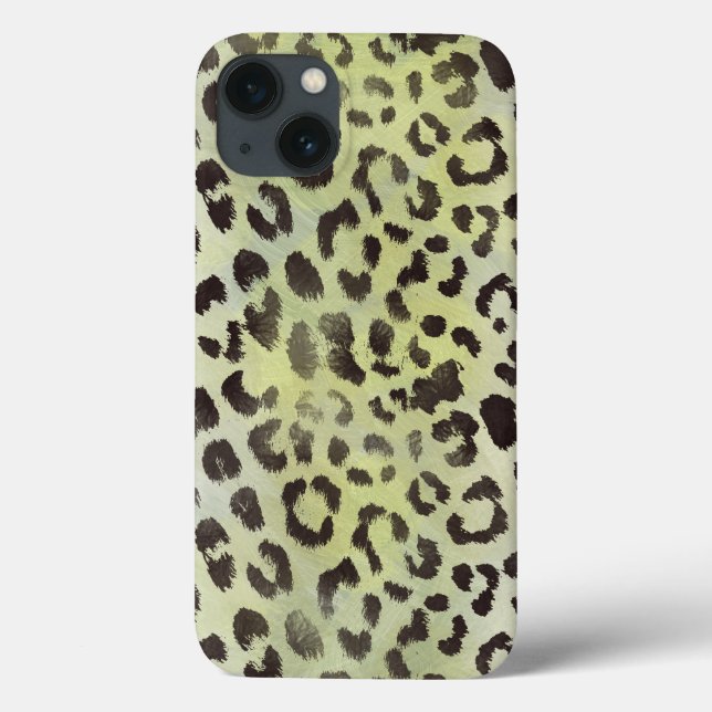 Coques Case-Mate iPhone Peau de léopard en vert citron vert lime (Verso)