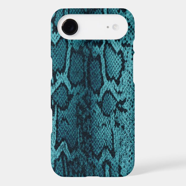 Coques Case-Mate iPhone Peau de serpent de turquoise (Verso)