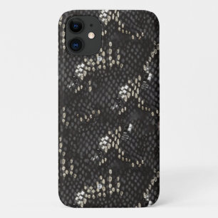 Case-Mate iPhone Case Peau de serpent noir avec Motif diamant