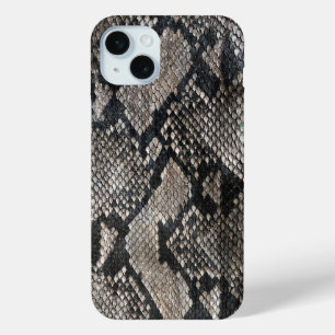Coque iPhone 15 Mini Peau de serpent Python tendance - Rich Elegant Mod