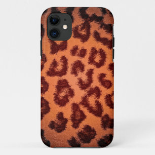 Coques Pour iPhone Peau Empreinte de léopard Brown
