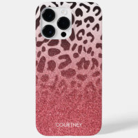 Peau léopard de Parties scintillant rose