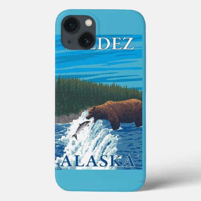 Coques Case-Mate iPhone Pêche à l'ours dans la rivière - Valdez, Alaska (Verso)