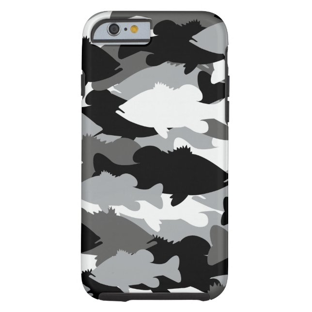Coques Case-Mate iPhone Pêche au bar Camo noir (Dos)