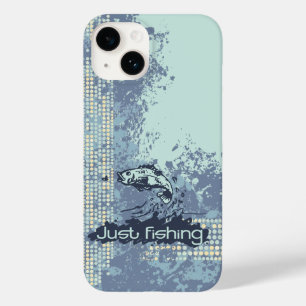 Coque Pour iPhone 14 Pêche marécage bleu marine d'eau verte