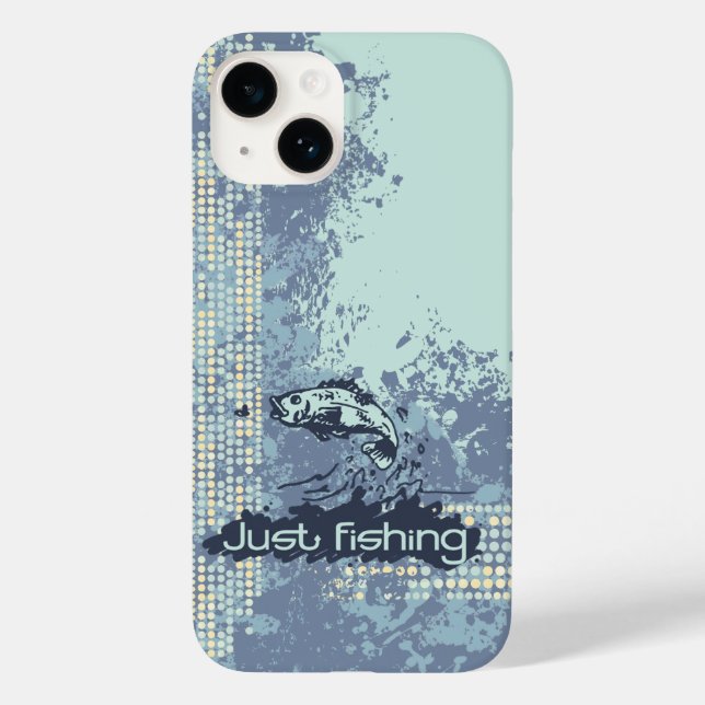 Coques Case-Mate iPhone Pêche marécage bleu marine d'eau verte (Verso)
