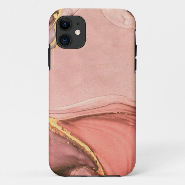 Coques Case-Mate iPhone Pêcher Avec La Géode Or (Dos)
