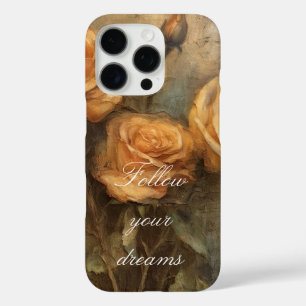 Coques iPhone 16 Pro Pêcher Rose Floral Romantique