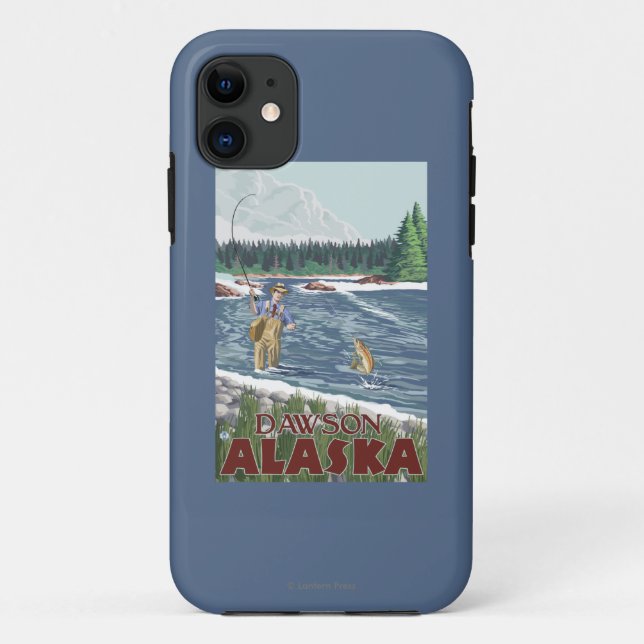 Coques Case-Mate iPhone Pêcheur de mouche - Dawson, Alaska (Dos)