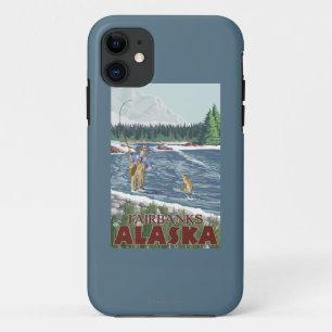 Coque Case-Mate Pour iPhone Pêcheur de mouche - Fairbanks, Alaska