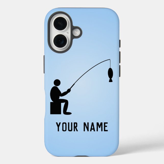 Coques Case-Mate iPhone Pêcheur de vol ou pêcheur de ligne avec votre nom  (Verso)