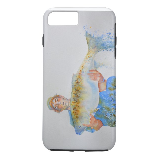 Coques Case-Mate iPhone Pêcheur peinture d'aquarelle cadeau de pêche pour  (Dos)