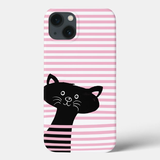 Coques Case-Mate iPhone Peekaboo ! Boîtier de téléphone pour chat noir mig (Verso)
