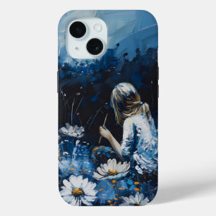 Coque Pour iPhone 15 Peindre les fleurs de la nuit
