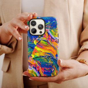 Coque Pour iPhone 14 Peint en bleu Abstrait   iPhone 14 Coque-Mate