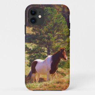 Coque iPhone 11 Peint Poney par le pin