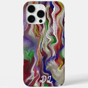 Coques iPhone 16 Pro Max Peinture à huile liquide Abstraite marbrée unique