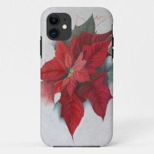 Coque Case-Mate Pour iPhone Peinture à l'huile de Noël de Poinsettia