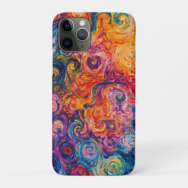 Coques Case-Mate iPhone Peinture à l'huile de tourbillons psychédélique (Dos)