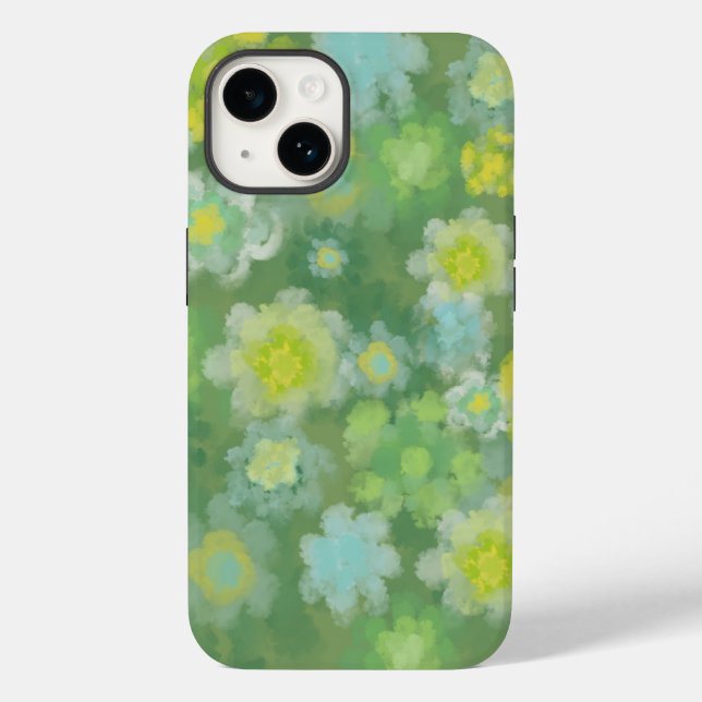 Coques Case-Mate iPhone Peinture Abstraite d'aquarelle salée florale (Verso)