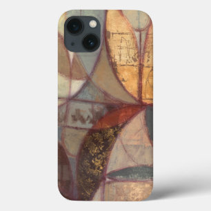 iPhone 13 Case Peinture abstraite de feuille florale par le