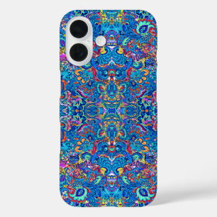 Coque Pour iPhone 16 Peinture abstraite de fleurs colorées mignonnes